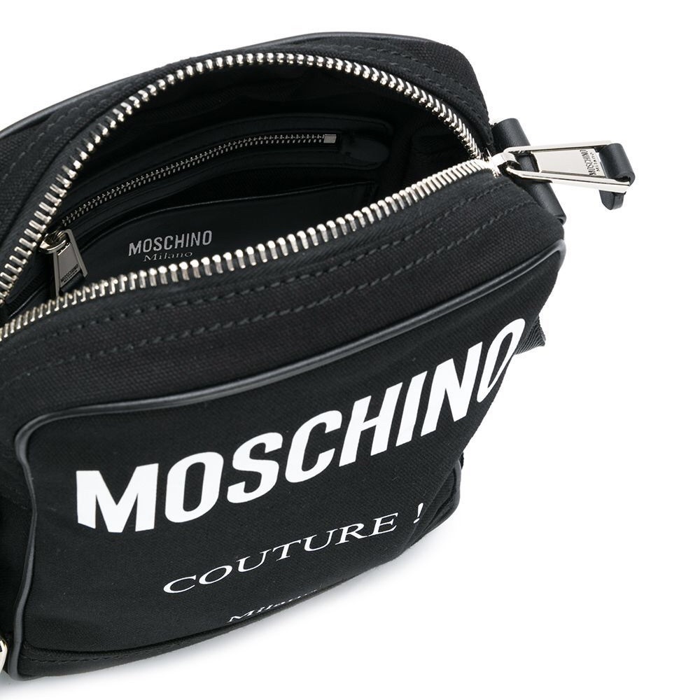 MOSCHINO BLACK COUTURE MESSENGER BAG ❤️❤️❤️SOLD❤️ - Picture 4 of 14